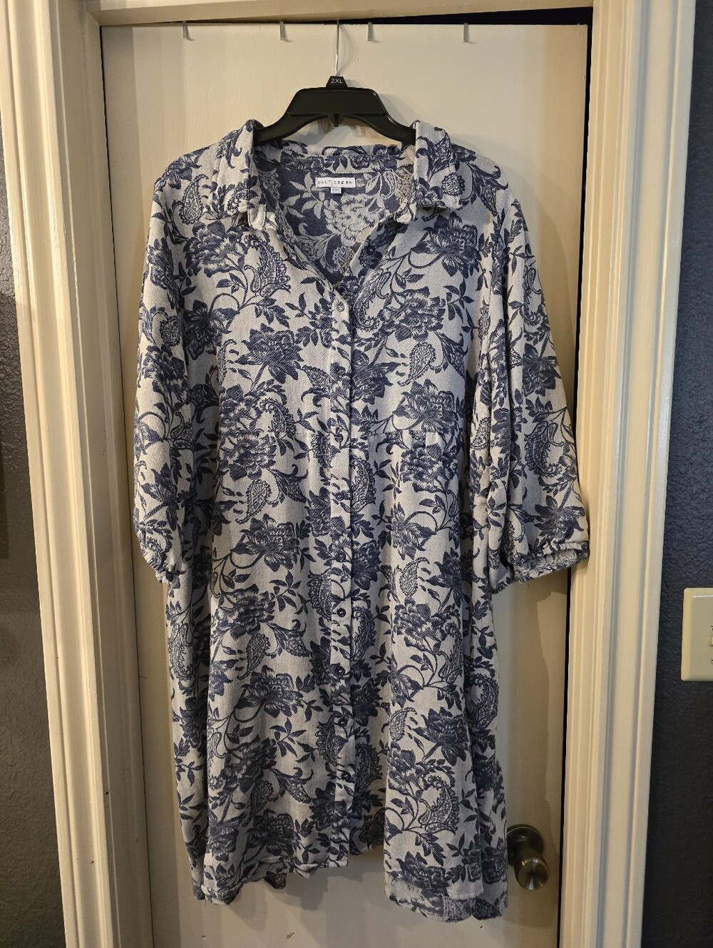 Baltic Born Blue and White Dakota Babydoll Dress